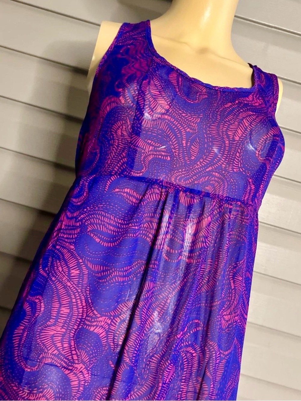 Elegant Purple and Pink Maxi Dress